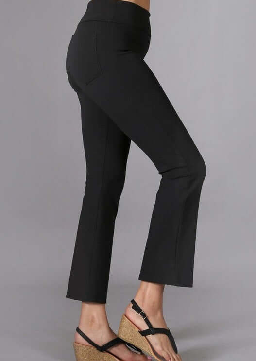 Ankle Stretch Pants with Slight Bell Flare - Plus Size Made in USA - Concordia Style Boutique