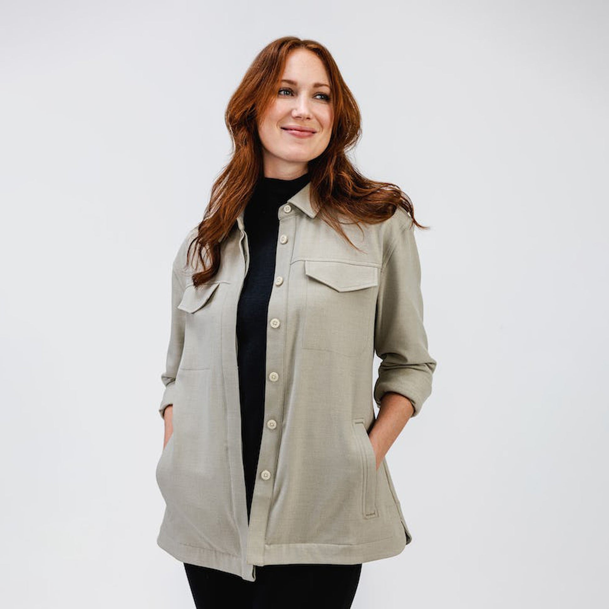 Women's Fusion Overshirt - Taupe - Concordia Style Boutique