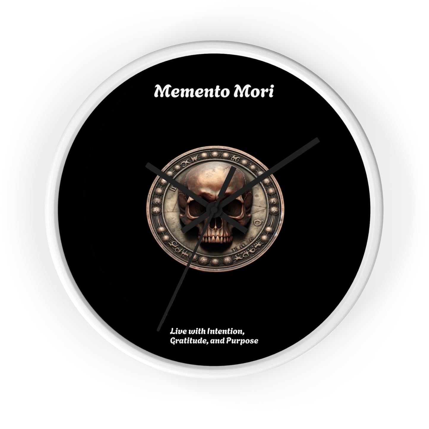 "Memento Mori" Wall Clock - Symbol of Intention, Gratitude, and Purpose - Premium Wall Clock from Concordia Style Boutique - Just $48.23! Shop now at Concordia Style Boutique