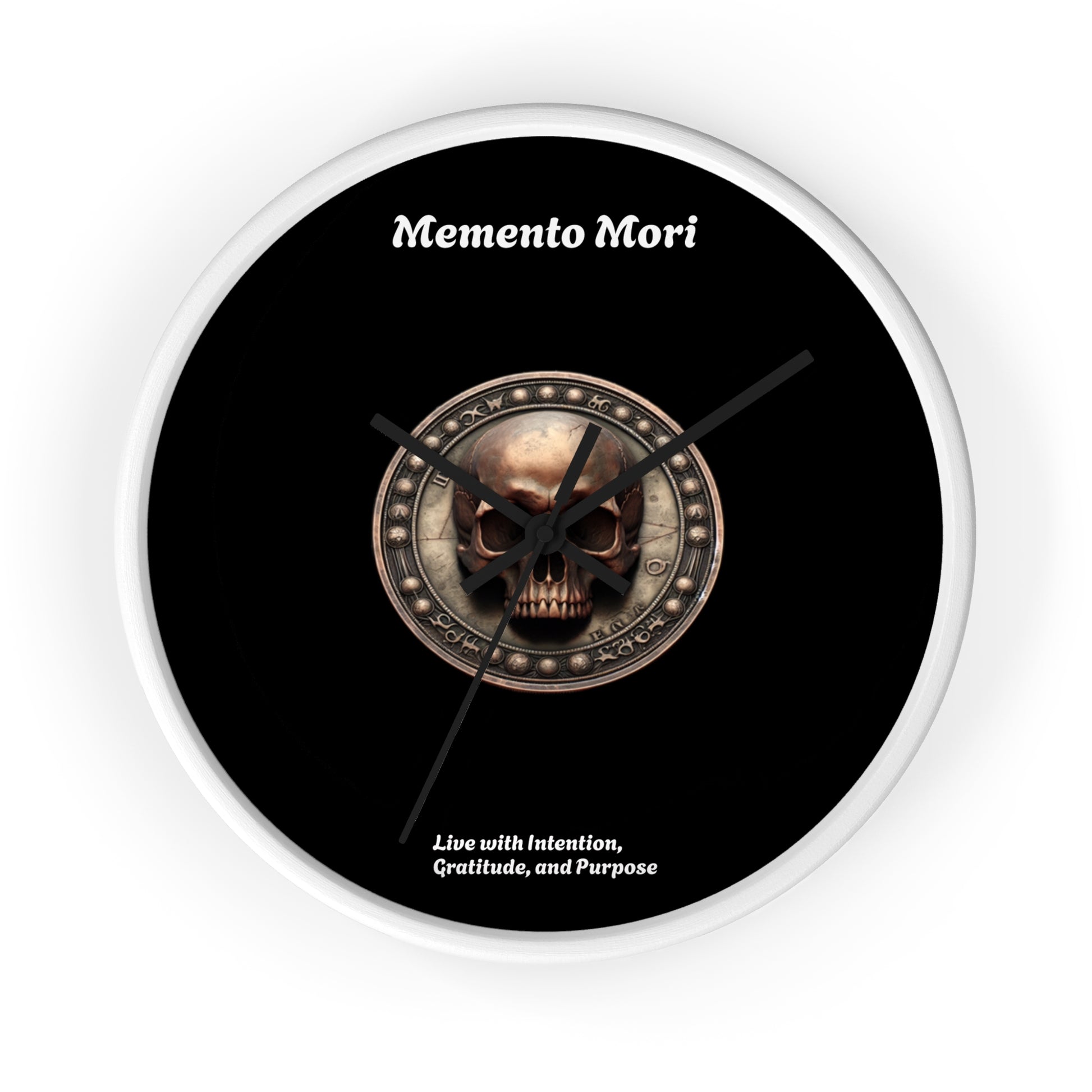 "Memento Mori" Wall Clock - Symbol of Intention, Gratitude, and Purpose - Premium Wall Clock from Concordia Style Boutique - Just $48.23! Shop now at Concordia Style Boutique