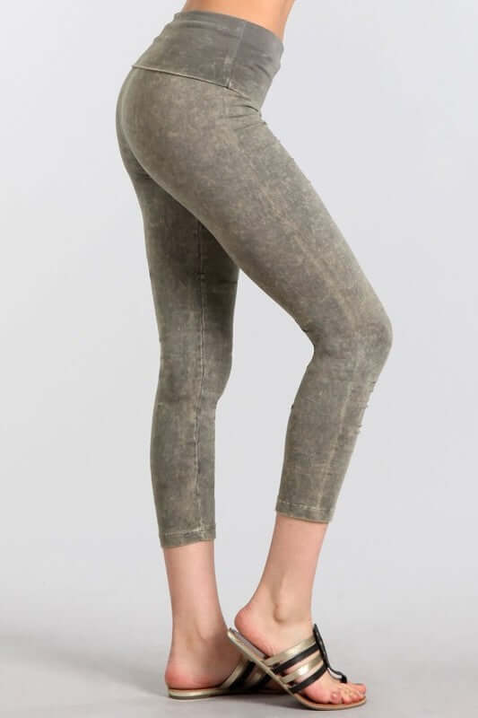 Easy Fit American Cotton Capri Leggings Made in USA - Concordia Style Boutique