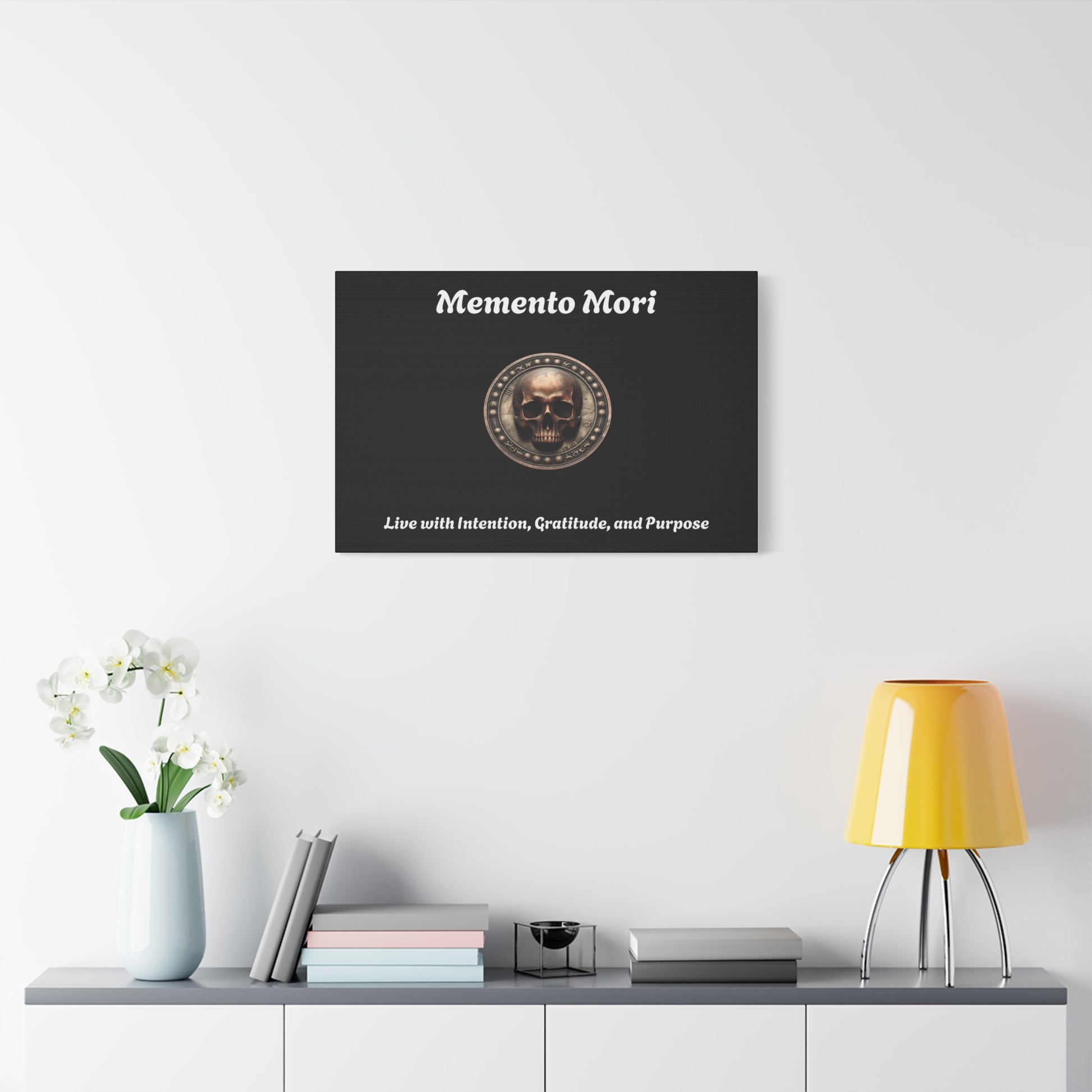 "Memento Mori" Matte Canvas - Inspirational Wall Art -"Live with Intention, Gratitude, and Purpose" - Premium Canvas from Concordia Style Boutique - Just $56.56! Shop now at Concordia Style Boutique