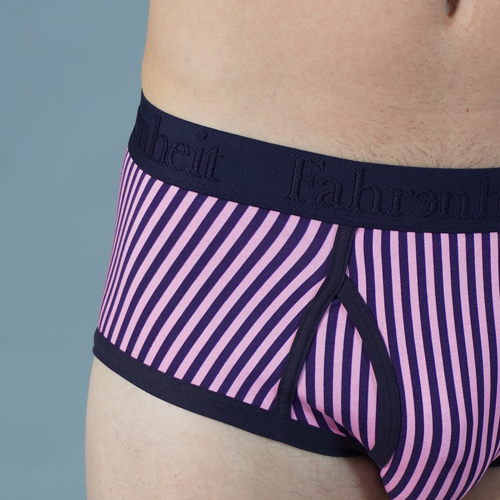 Wayne Brief | Vertical Stripe Pink/Navy - Concordia Style Boutique