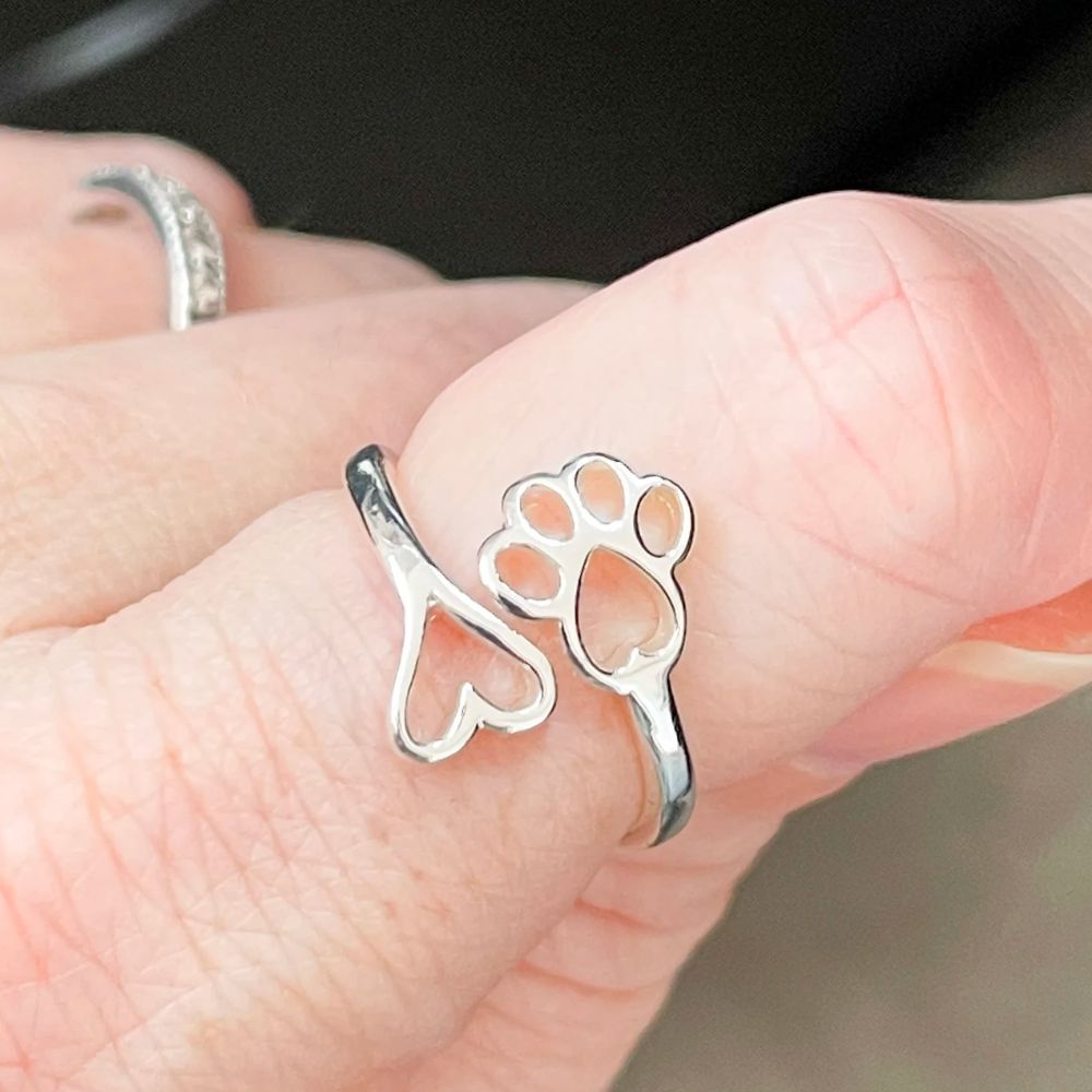 PAW HEART RING (ADJUSTABLE) - Concordia Style Boutique
