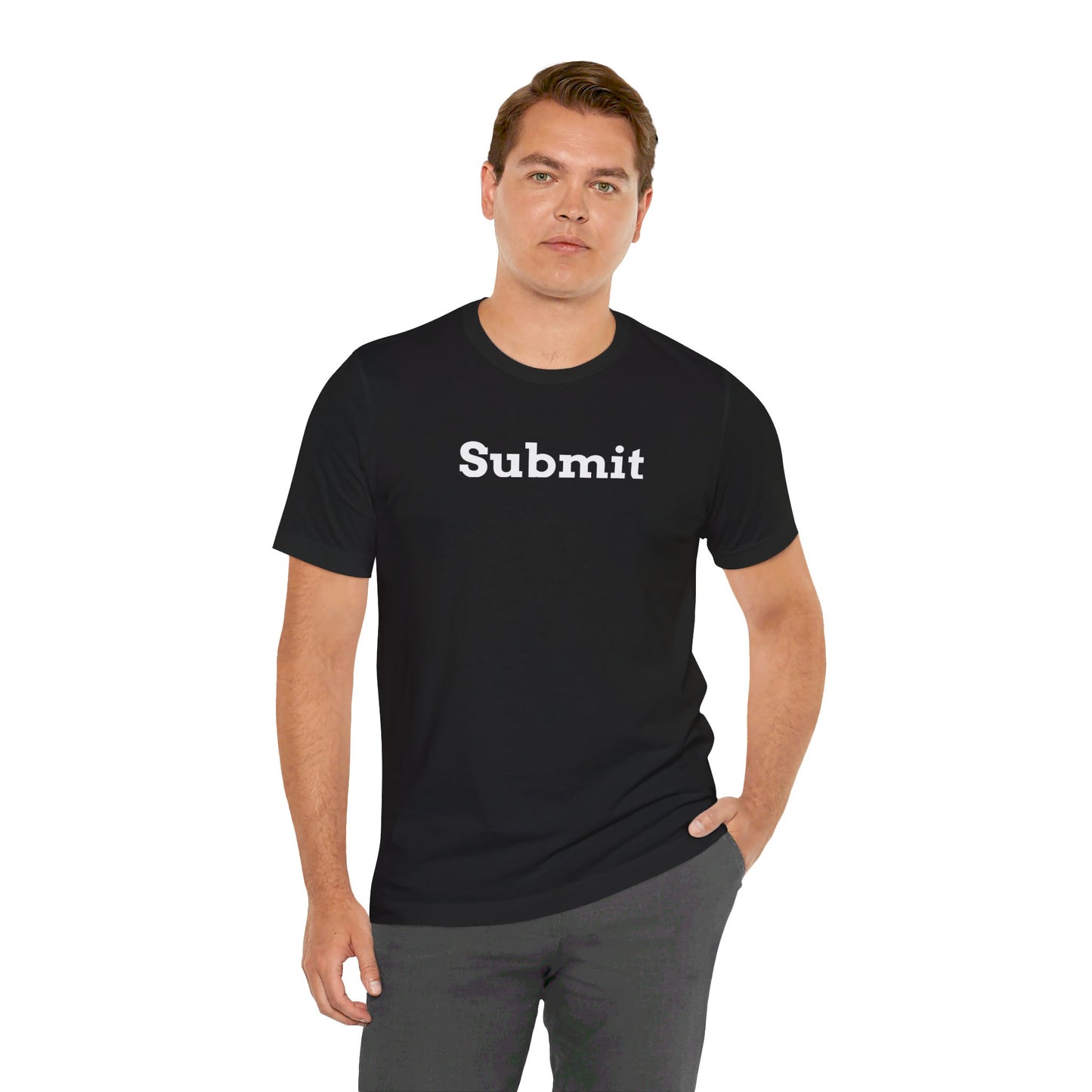 Unisex Jersey Short Sleeve Tee - "Submit" - Premium T-Shirt from Concordia Style Boutique - Just $22.84! Shop now at Concordia Style Boutique