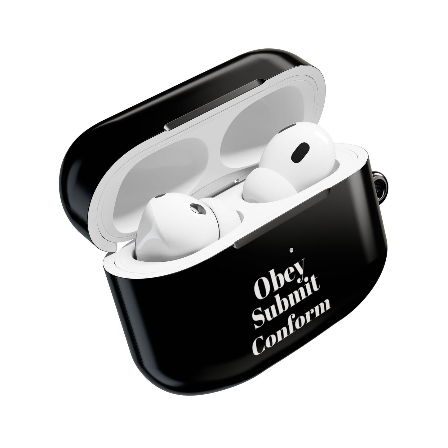 "Obey - Submit - Conform" AirPod Case - Stylish Black Accessory - Premium AirPod Case from Concordia Style Boutique - Just $24.38! Shop now at Concordia Style Boutique