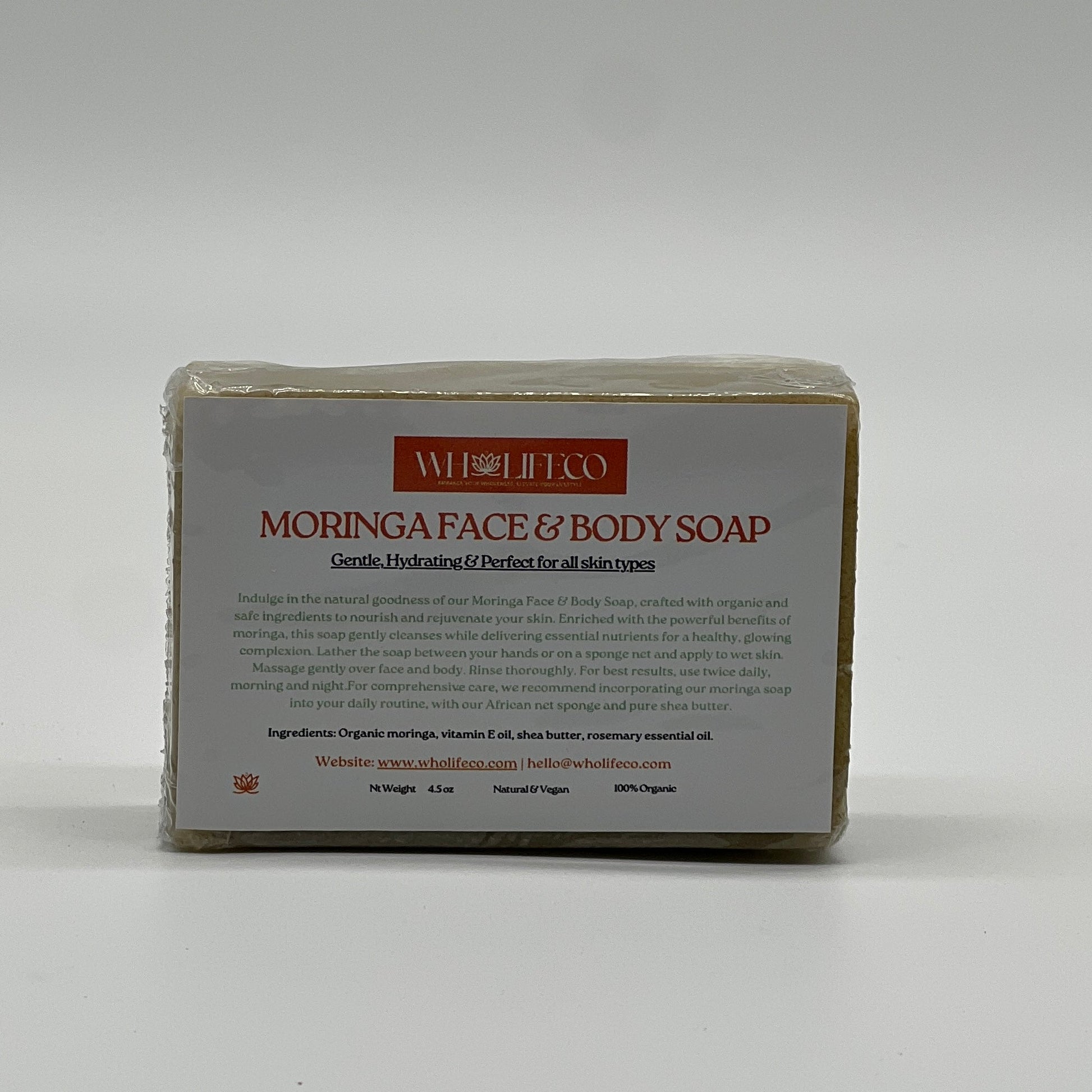 Moringa Face & Body Soap - Vegan & Organic - Concordia Style Boutique