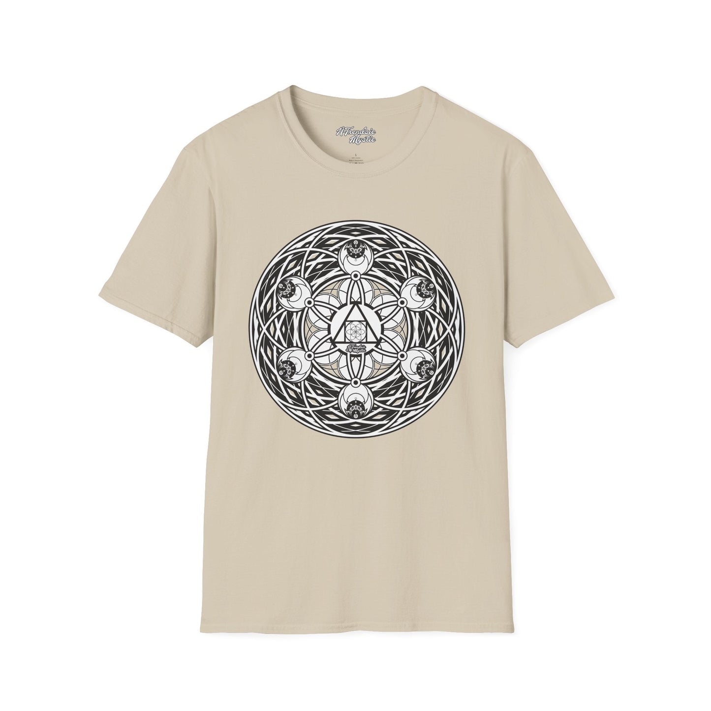 Mystic Cipher Tee – Hermetic Sacred Geometry Shirt | Boho Festival Wear | Spiritual Graphic for Him Her
