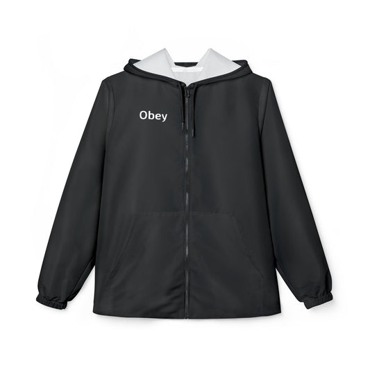 Windbreaker Jacket - "Obey" - Premium Outerwear from Concordia Style Boutique - Just $108.18! Shop now at Concordia Style Boutique