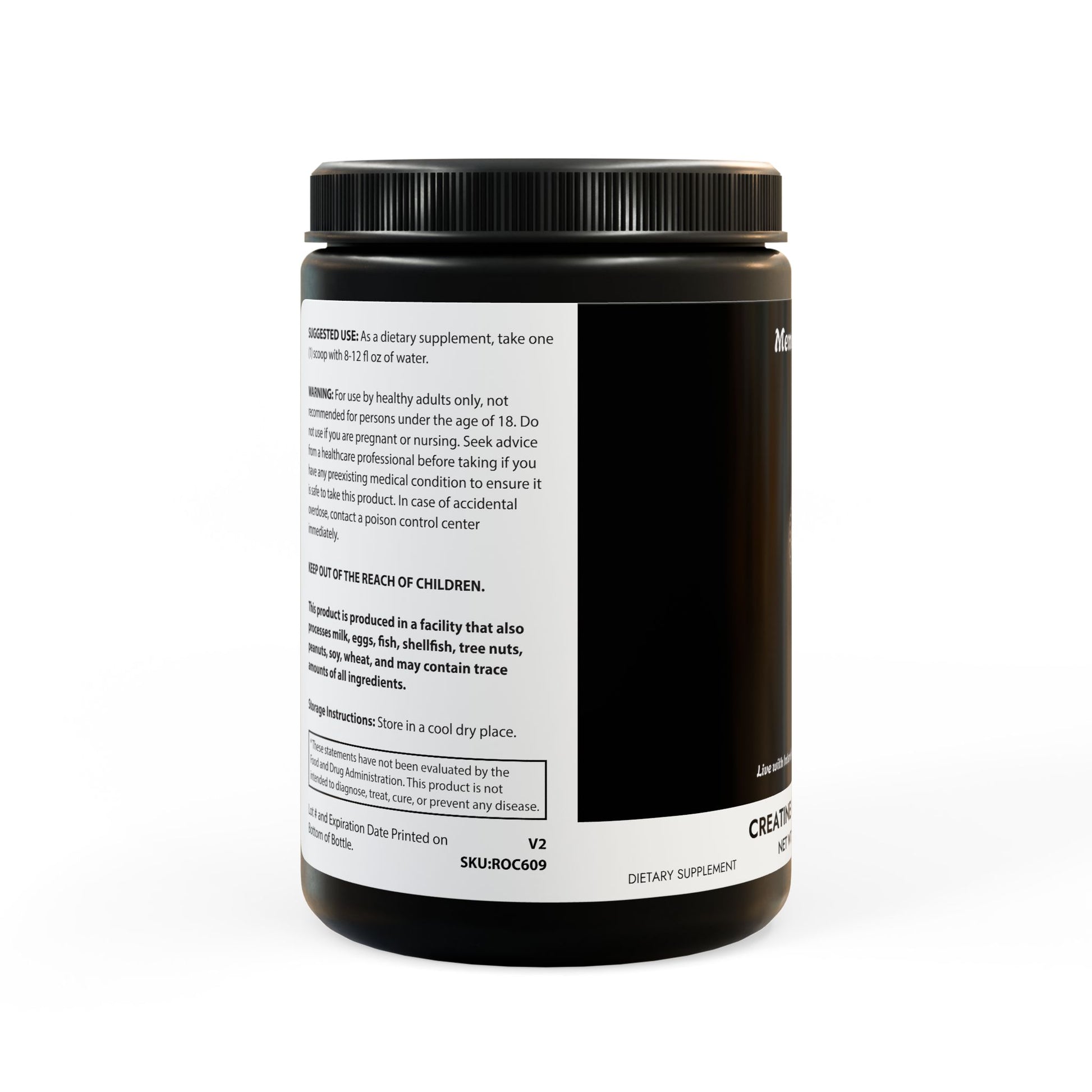 Creatine Monohydrate Supplement (300 g, 10.58 oz) - "Live with Intention, Gratitude, and Purpose" - Premium Food Supplements from Concordia Style Boutique - Just $34! Shop now at Concordia Style Boutique