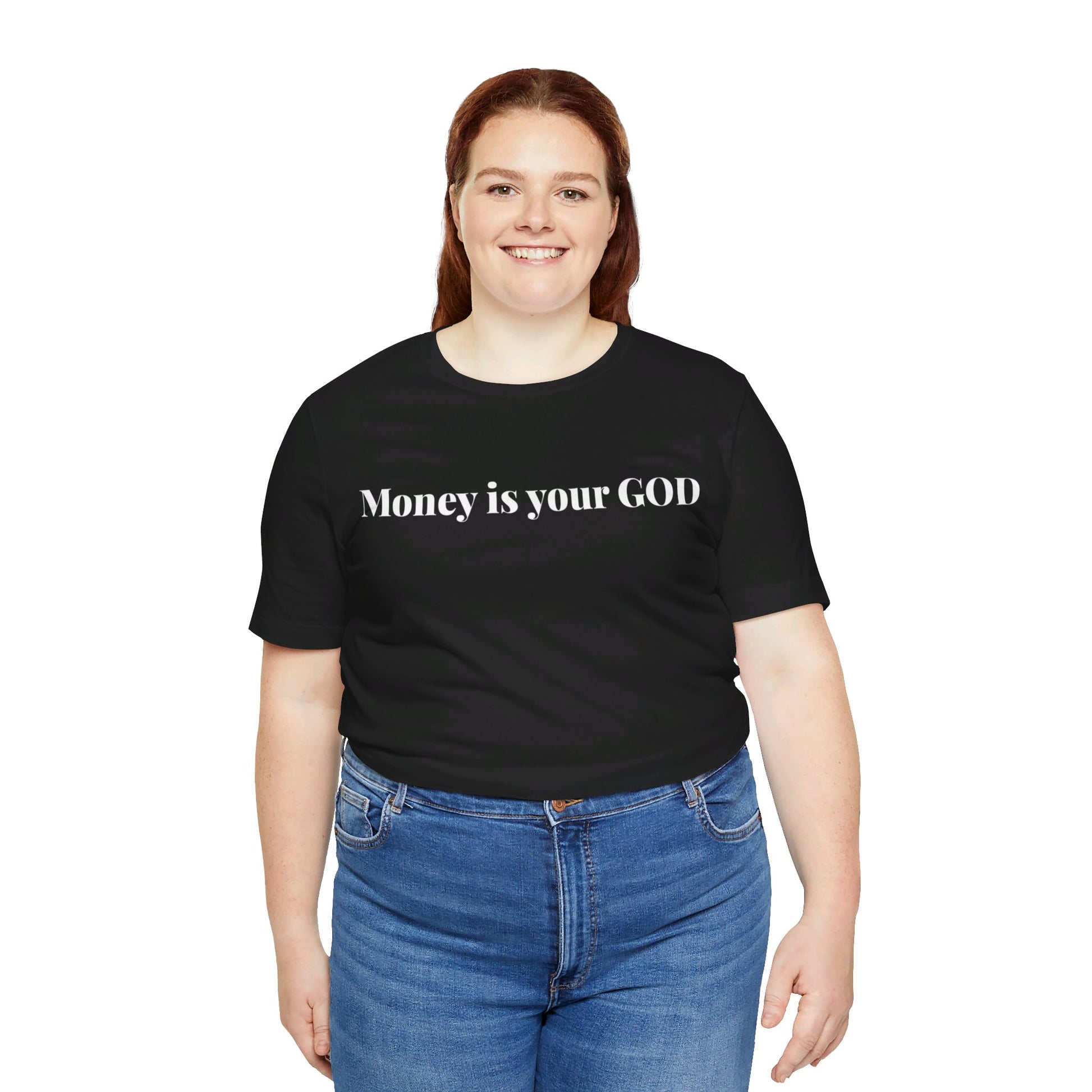 "Money Is Your God" - Unisex Jersey Short Sleeve Tee - Premium T-Shirt from Concordia Style Boutique - Just $21.53! Shop now at Concordia Style Boutique