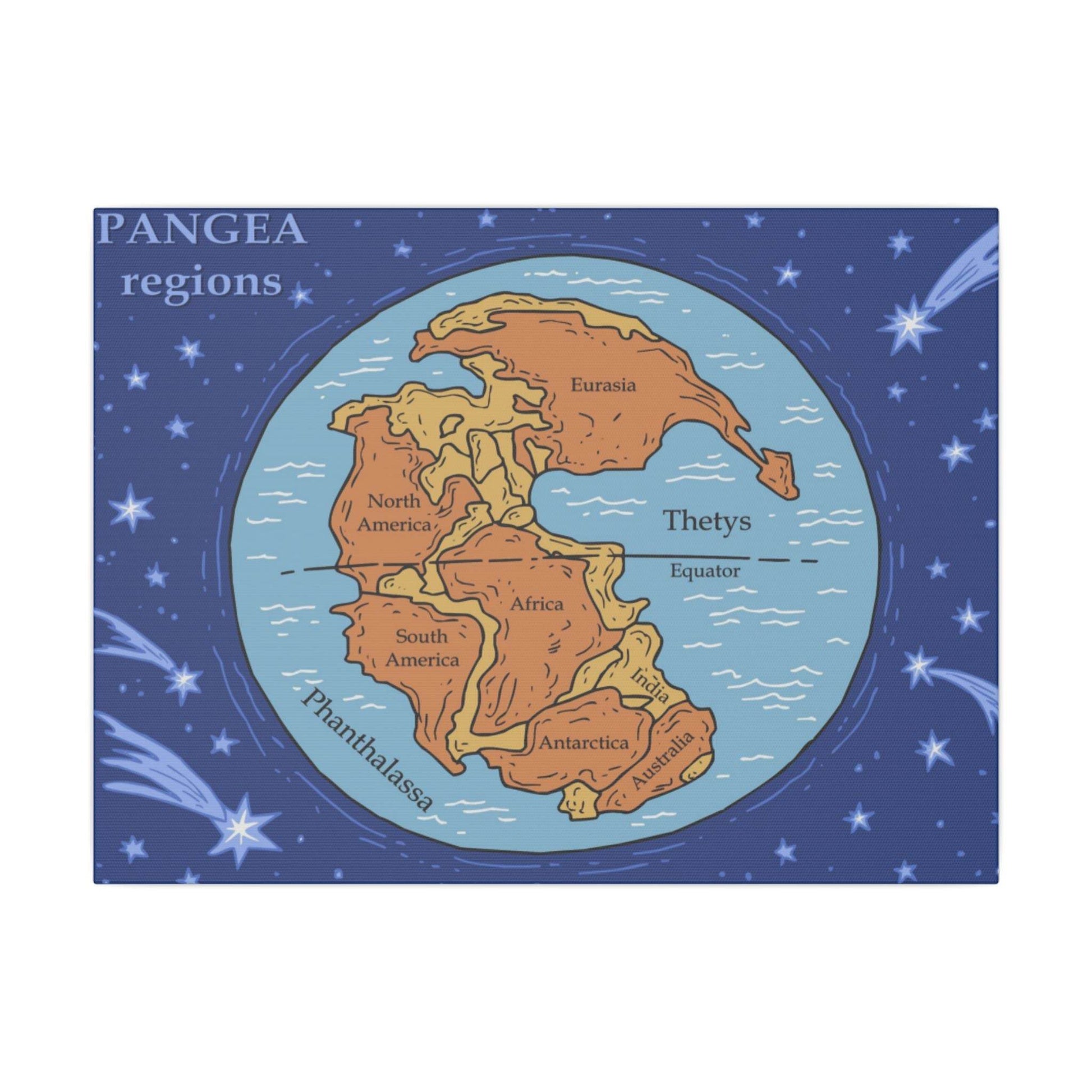 Pangea Regions Canvas Print - Educational Wall Art for Geography Lovers - Concordia Style Boutique