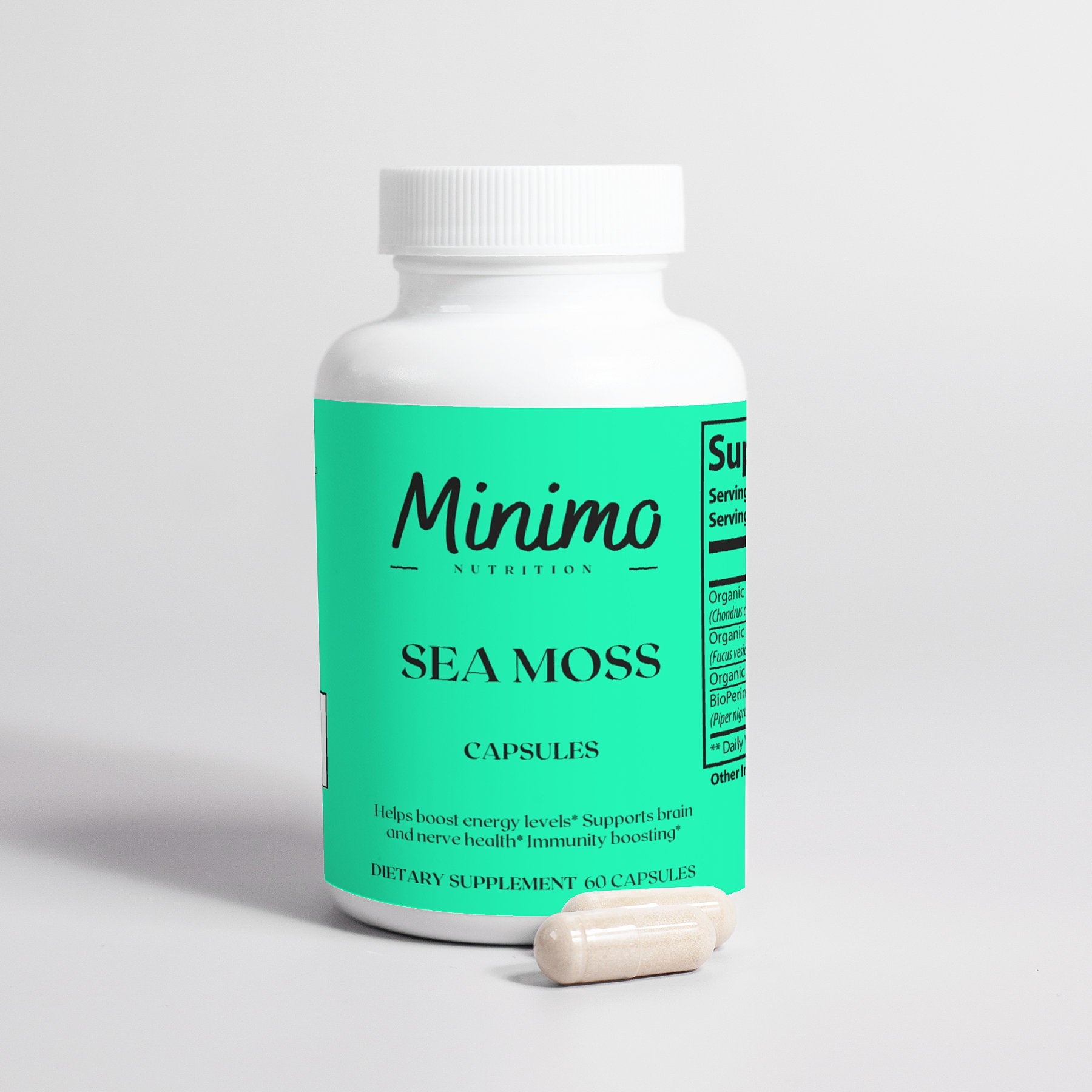 Sea Moss with Bladderwrack and Burdock Root, 60 ct. - Concordia Style Boutique