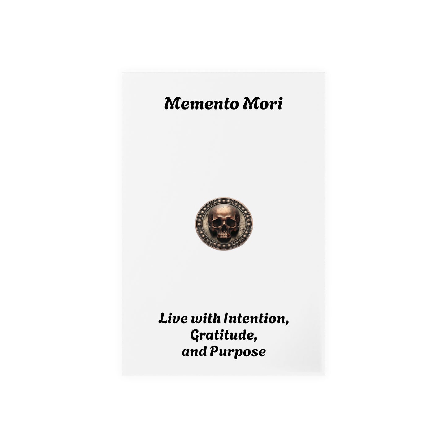 "Memento Mori" Acrylic Sign with Wooden Stand - "Live with Intention, Gratitude, and Purpose" - Premium Acrylic Sign from Concordia Style Boutique - Just $20.80! Shop now at Concordia Style Boutique