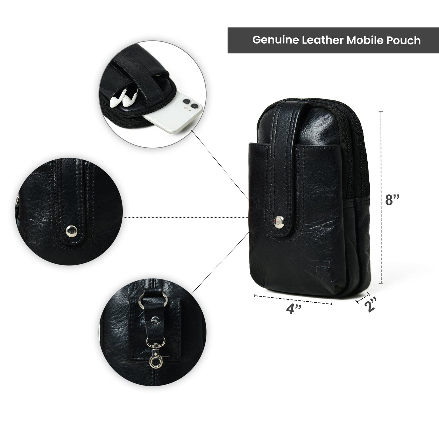 Jet-Set Organizer: Leather Phone Pouch - Concordia Style Boutique