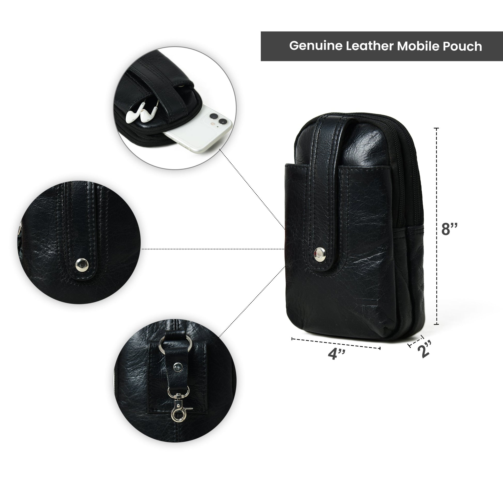 Jet-Set Organizer: Leather Phone Pouch - Concordia Style Boutique