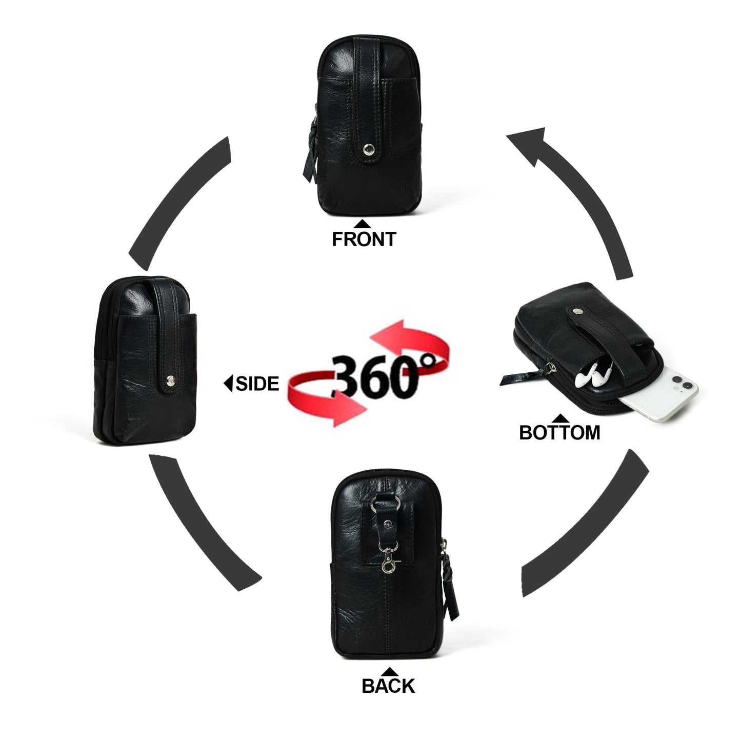 Jet-Set Organizer: Leather Phone Pouch - Concordia Style Boutique