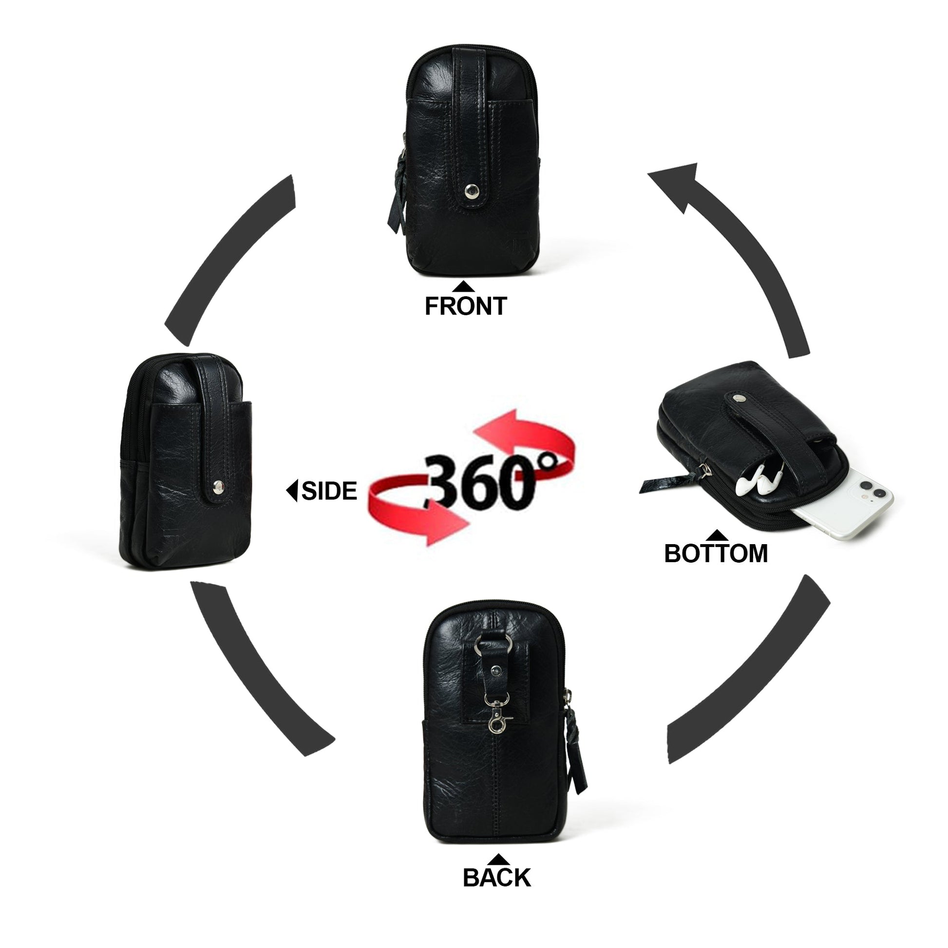 Jet-Set Organizer: Leather Phone Pouch - Concordia Style Boutique