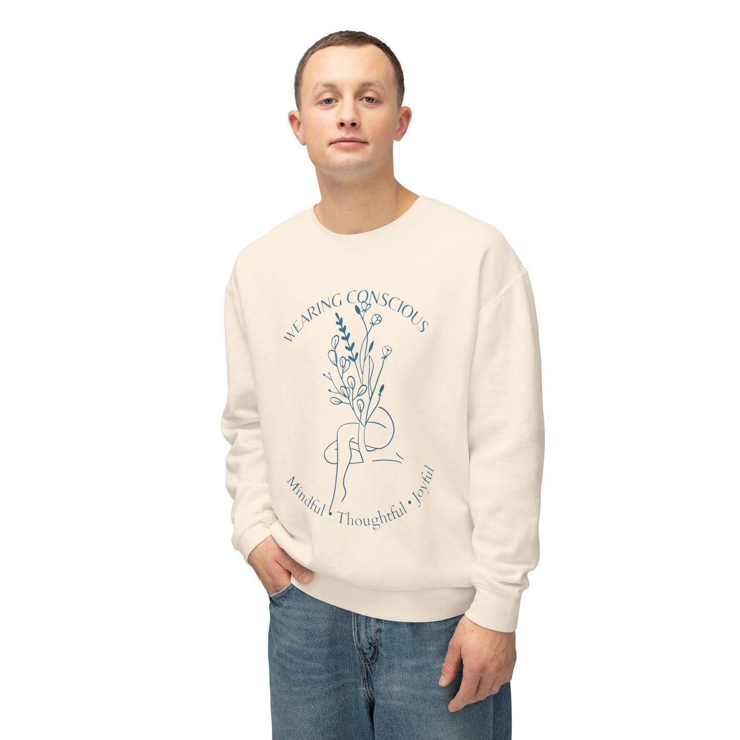 Spring Mindfulness Crewneck Sweatshirt - Joyous and Conscious Design
