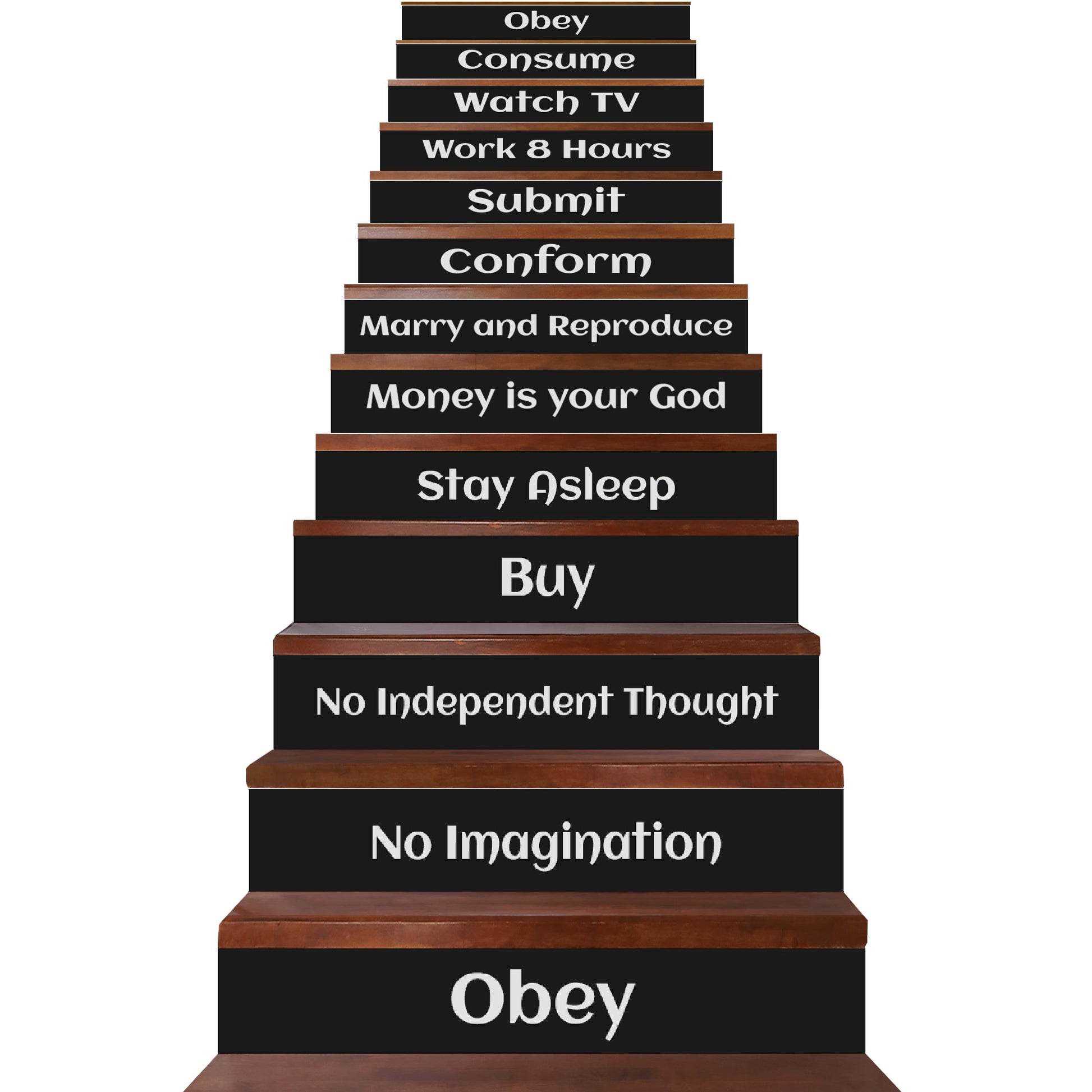 Stairs Stickers - "They Live" (13 Pieces ) - Premium Stairs Stickers from Concordia Style Boutique - Just $42.20! Shop now at Concordia Style Boutique