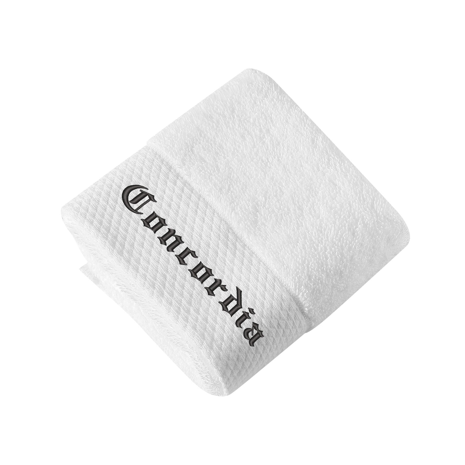 Embroidered Text Square Towel - Premium hand towel from Concordia Style Boutique - Just $25.18! Shop now at Concordia Style Boutique
