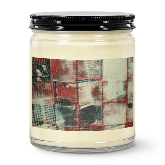 "Square Dance" - Candle - 9 oz Clear Jar Candle | 3"x2" Kraft Label | Black Lid