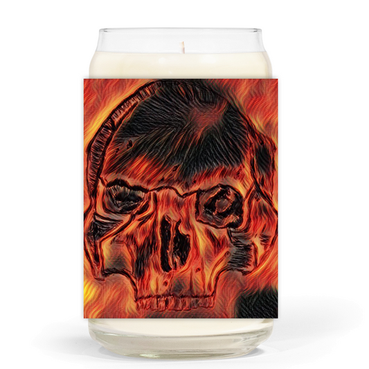 "The Skull" - 13.75 oz - Clear Jar Candle | 3"x3.75" White Label