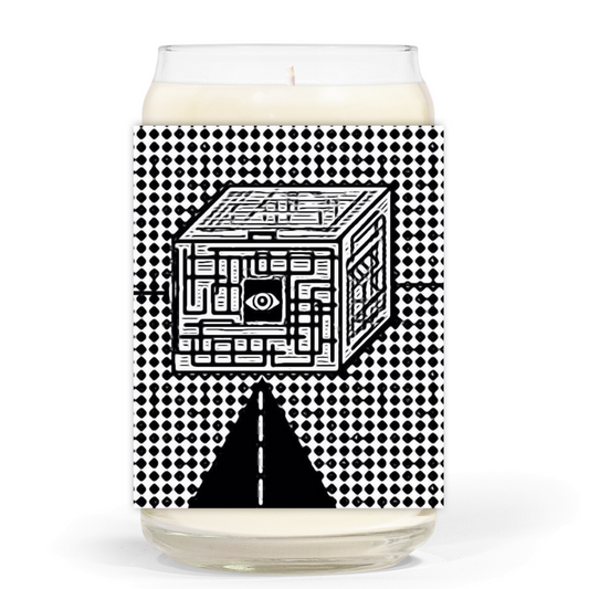 "The Cube" - 13.75 oz - Clear Jar Candle | 3"x3.75" White Label