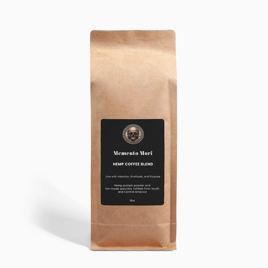 Hemp Coffee Blend - Medium Roast 16 oz - "Memento Mori" - Ships to all destinations