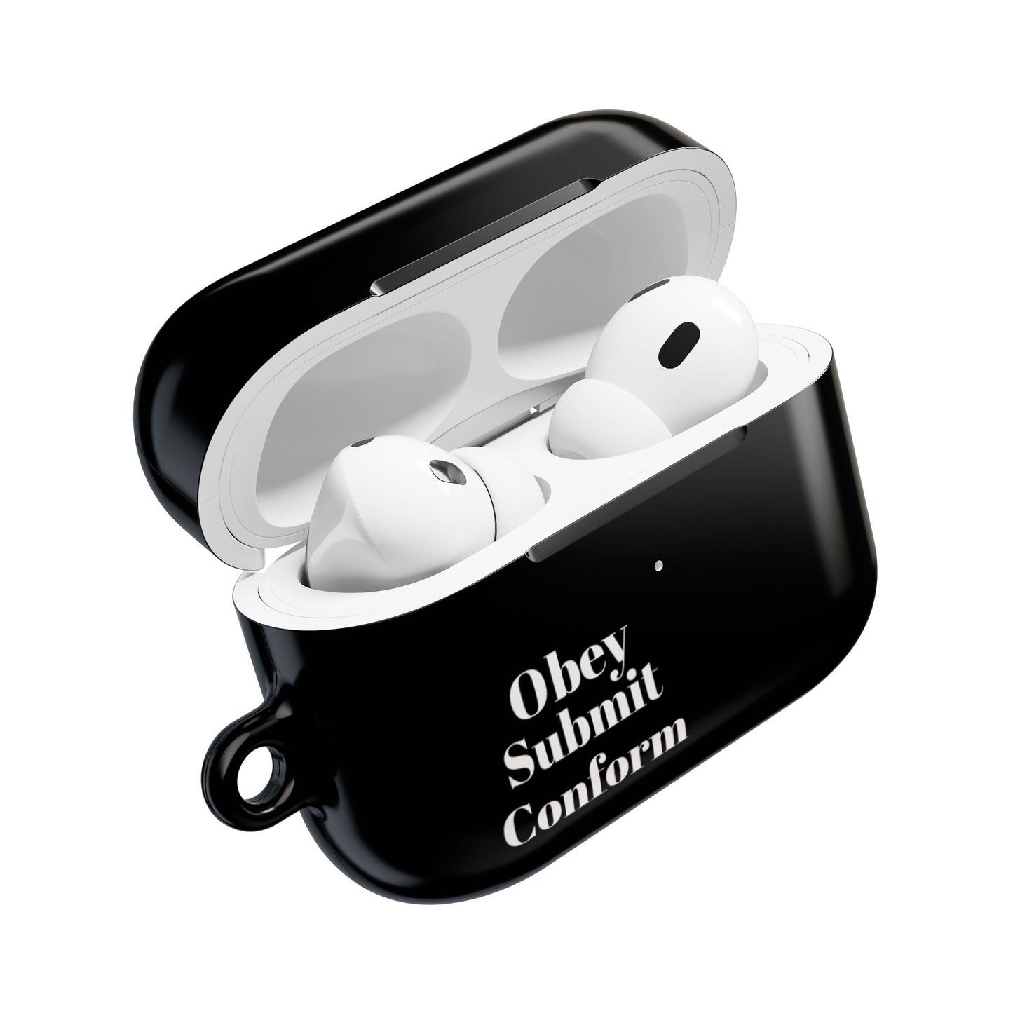 "Obey - Submit - Conform" AirPod Case - Stylish Black Accessory - Premium AirPod Case from Concordia Style Boutique - Just $24.38! Shop now at Concordia Style Boutique