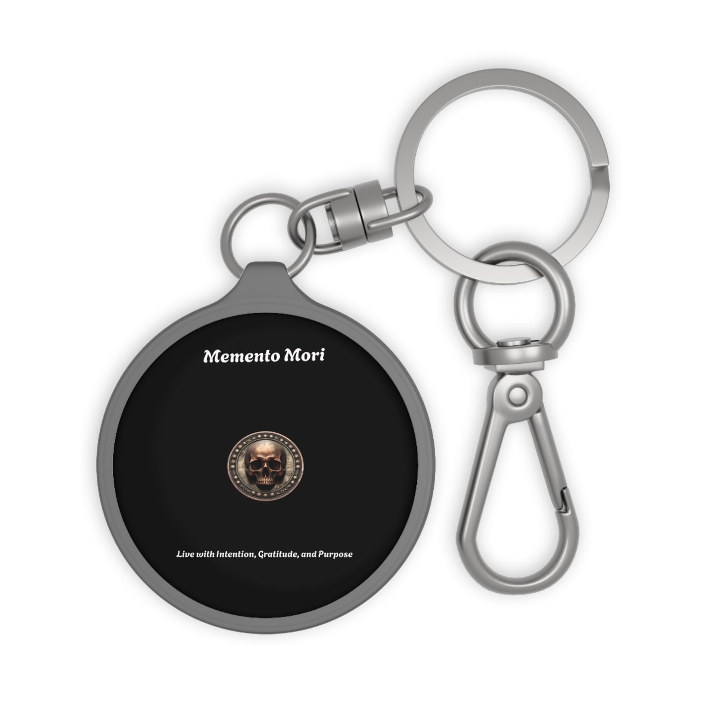 "Memento Mori" Keyring Tag - "Live with Intention, Gratitude, and Purpose" - Premium Keyring Tag from Concordia Style Boutique - Just $18.40! Shop now at Concordia Style Boutique