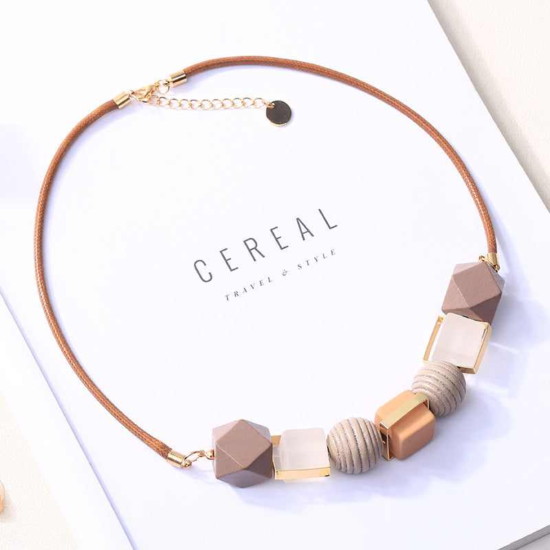 Colored wood pendant necklace - Premium Colored wood pendant necklace from Concordia Style Boutique - Just $17.62! Shop now at Concordia Style Boutique