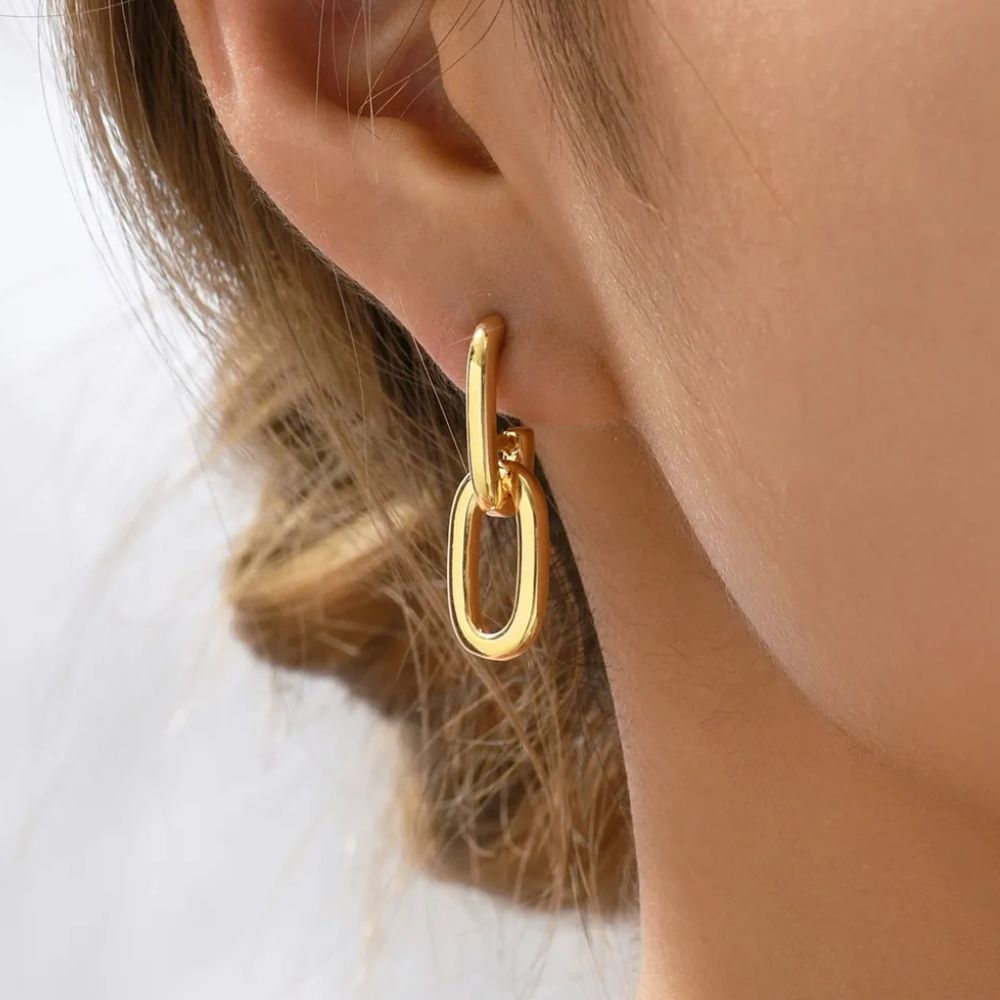 DANGLE LINK EARRINGS (PAIR) - Concordia Style Boutique