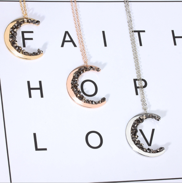 CRYSTAL MOON NECKLACE - Concordia Style Boutique