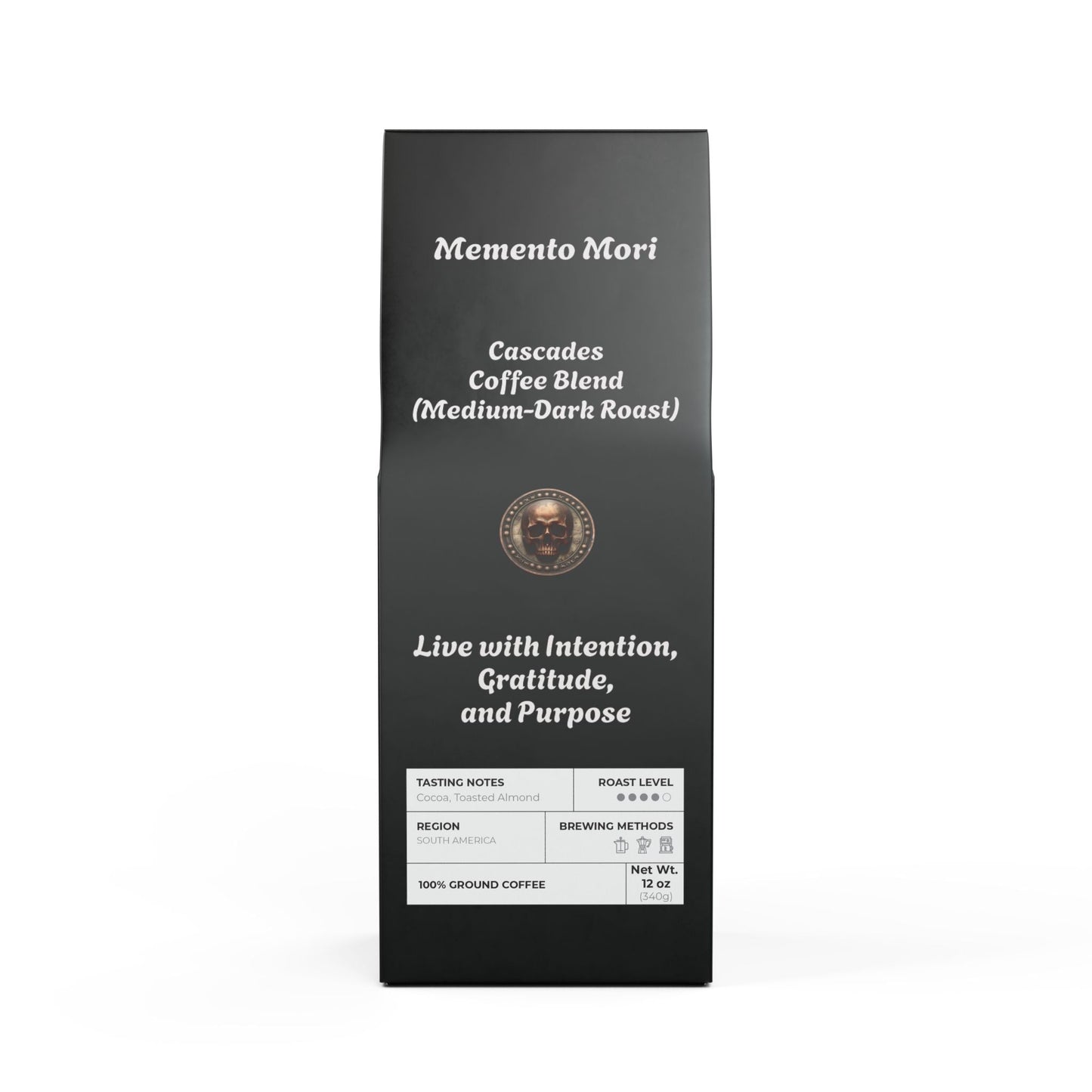 Cascades Coffee Blend (Medium-Dark Roast) - "Memento Mori" - Premium Coffee from Concordia Style Boutique - Just $27.05! Shop now at Concordia Style Boutique