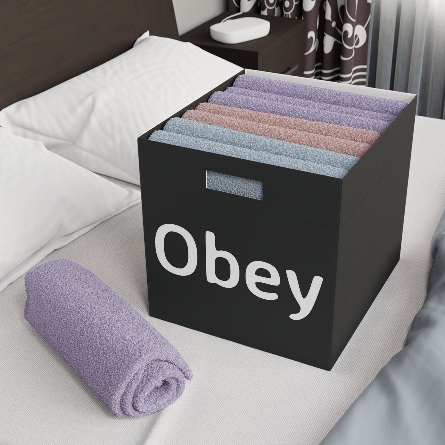 Felt Storage Box - Obey - Premium storage box from Concordia Style Boutique - Just $44.78! Shop now at Concordia Style Boutique