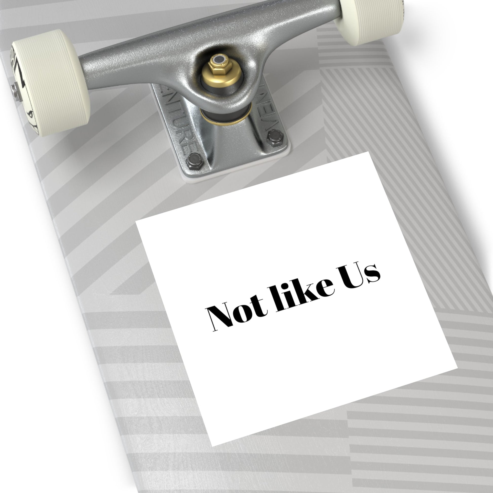 "Not Like Us" - Square Vinyl Stickers - Bold Statement Decal, Fun Gift for Friends, Aesthetic Room Decor, Laptop, Water Bottle, Scrapbooking - Premium Square Vinyl Stickers from Concordia Style Boutique - Just $5.32! Shop now at Concordia Style Boutique