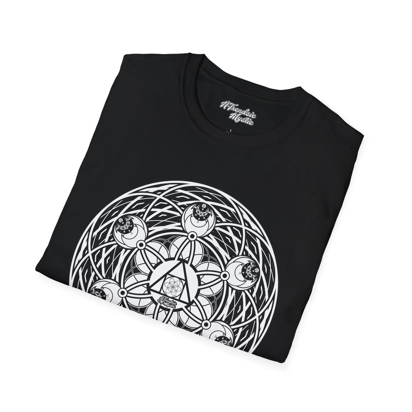 Mystic Cipher Tee – Hermetic Sacred Geometry Shirt | Boho Festival Wear | Spiritual Graphic for Him Her