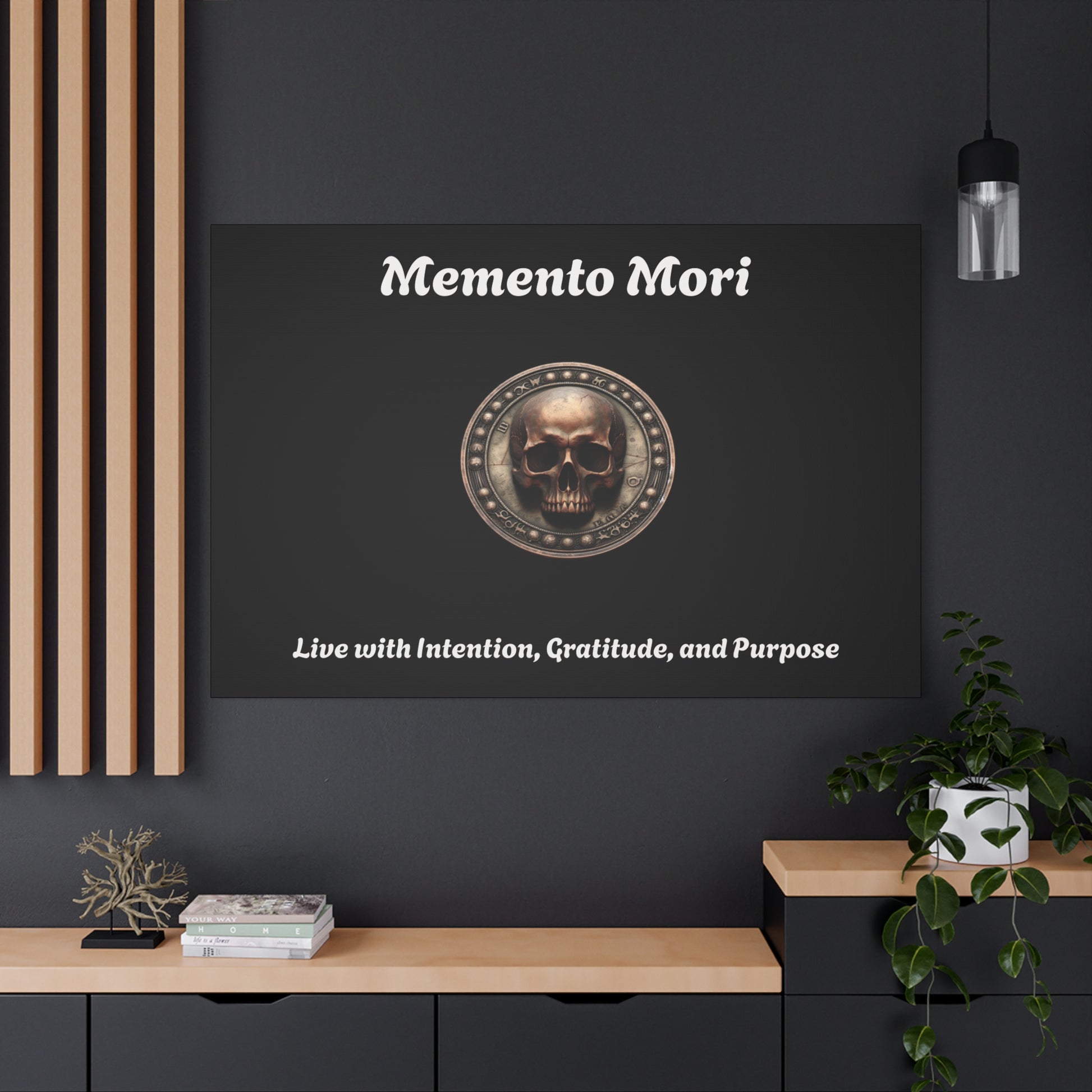 "Memento Mori" Matte Canvas - Inspirational Wall Art -"Live with Intention, Gratitude, and Purpose" - Premium Canvas from Concordia Style Boutique - Just $56.56! Shop now at Concordia Style Boutique