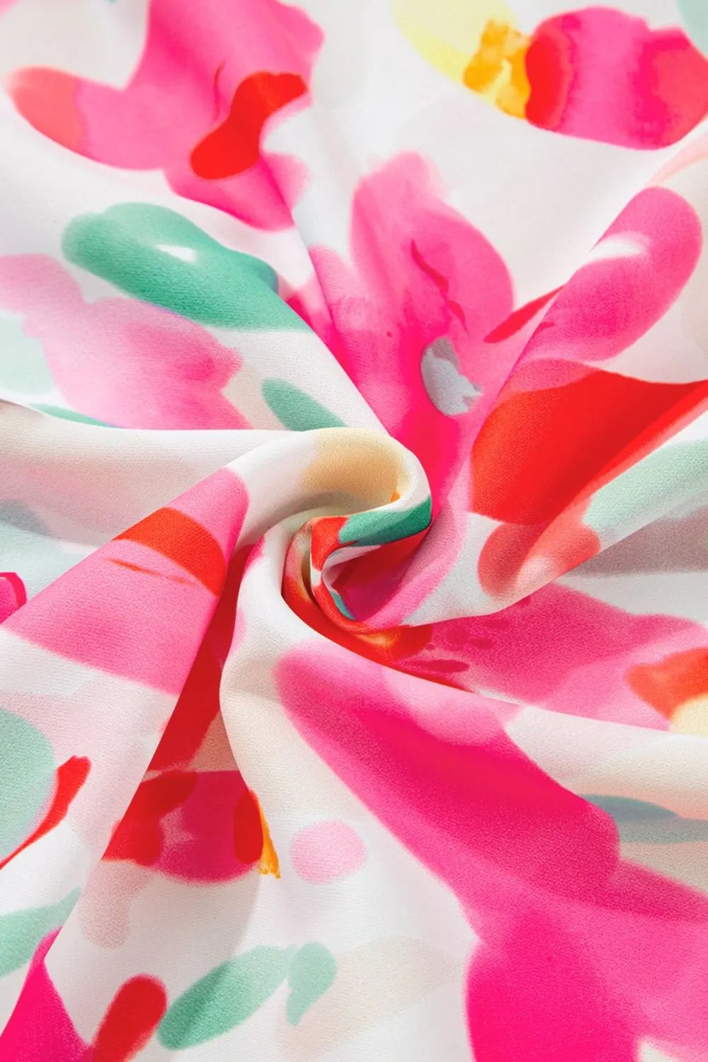 Floral Print Ruffle Sleeve Round Neck Blouse - Concordia Style Boutique