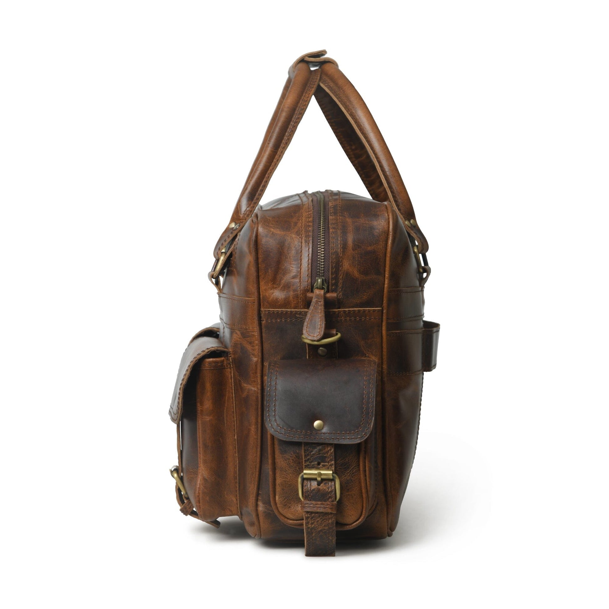 Finn Handcrafted Buffalo Leather Laptop Briefcase - Concordia Style Boutique