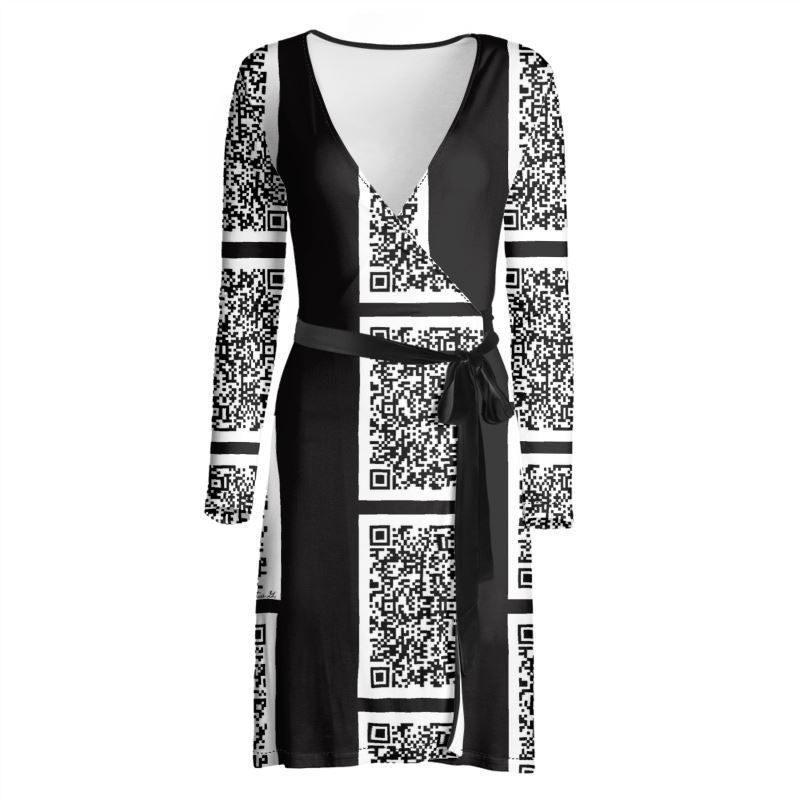 Wrap Dress - "Scan Me" - Premium Wrap Dress from Concordia Style Boutique - Just $170! Shop now at Concordia Style Boutique