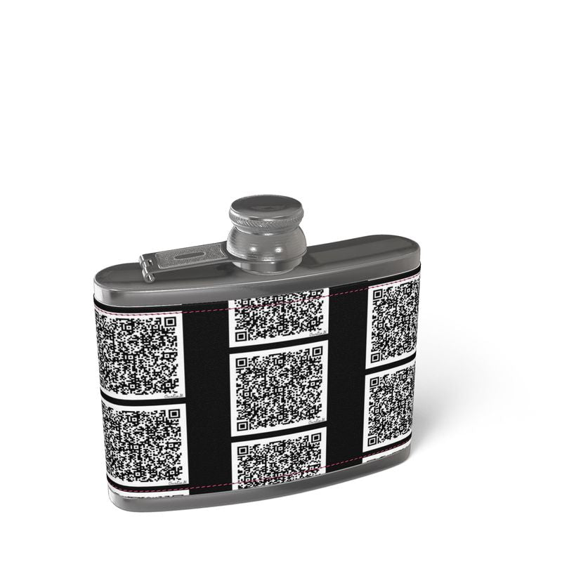 Leather Wrapped Hip Flask - "Scan Me" - Premium Leather Wrapped Hip Flask from Concordia Style Boutique - Just $200! Shop now at Concordia Style Boutique