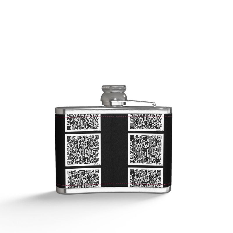 Leather Wrapped Hip Flask - "Scan Me" - Premium Leather Wrapped Hip Flask from Concordia Style Boutique - Just $200! Shop now at Concordia Style Boutique