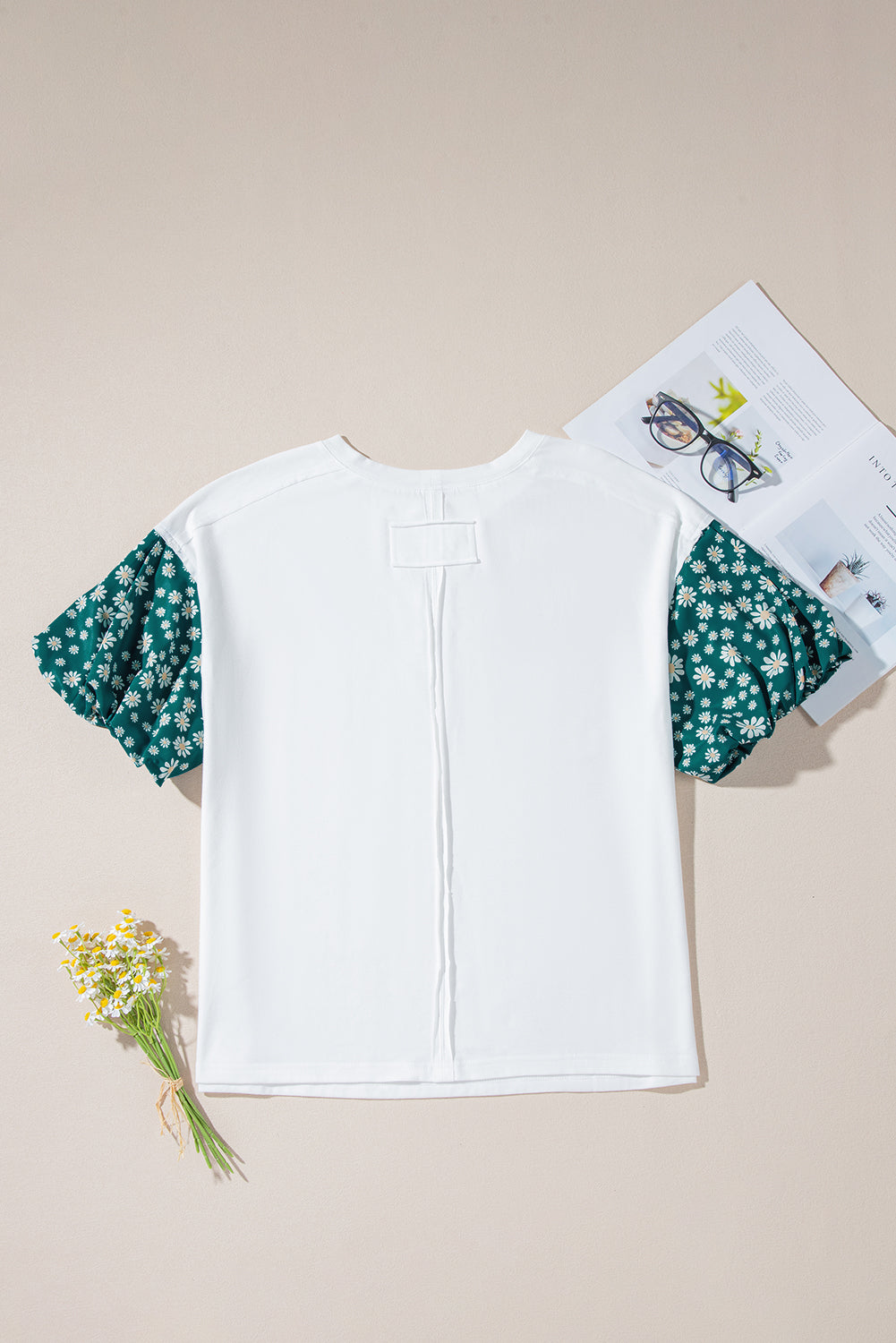 Aileen Floral Puff Sleeve Oversized Top - Concordia Style Boutique