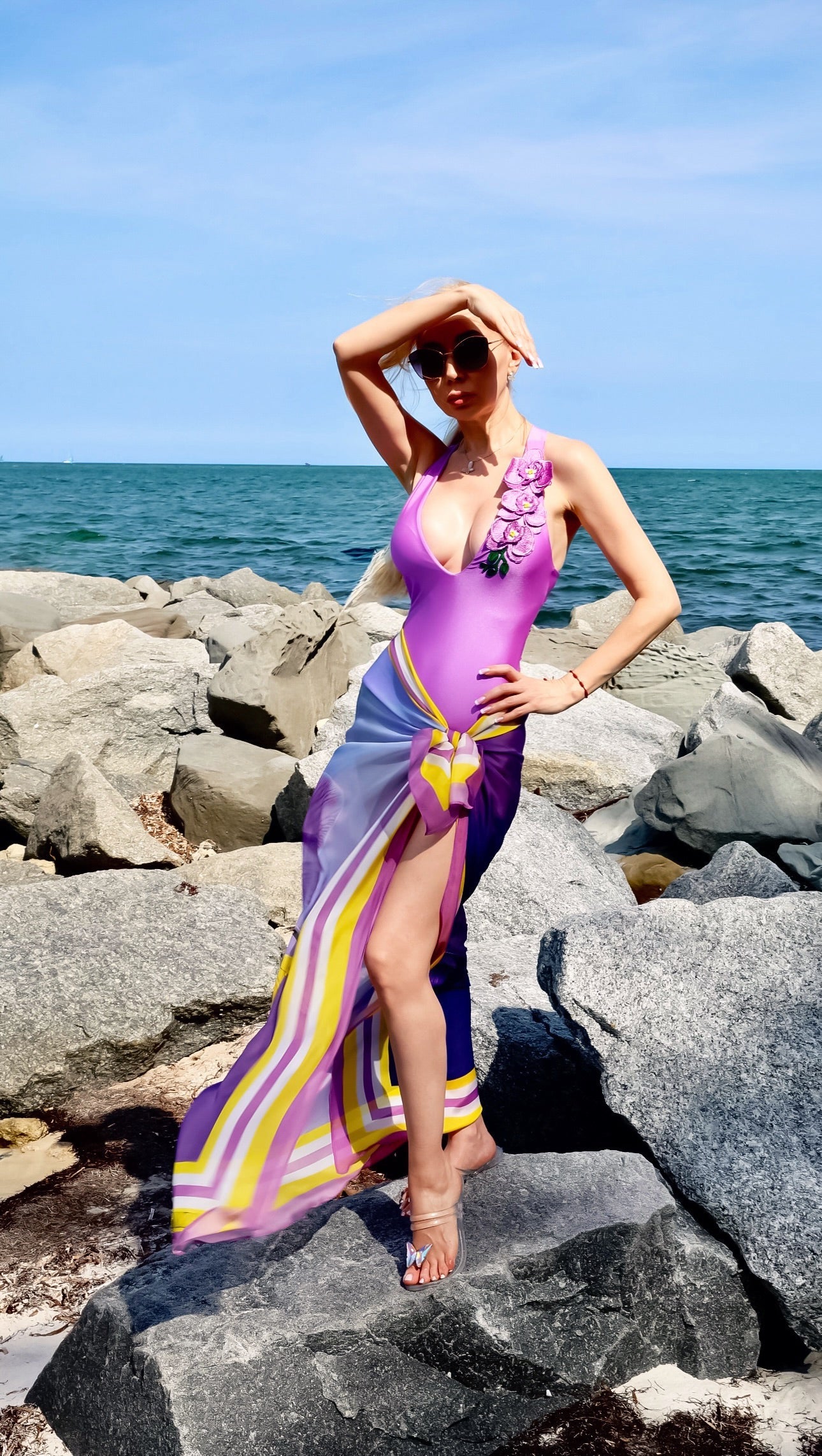 Goddess in Lilac Pareo 100% Silk