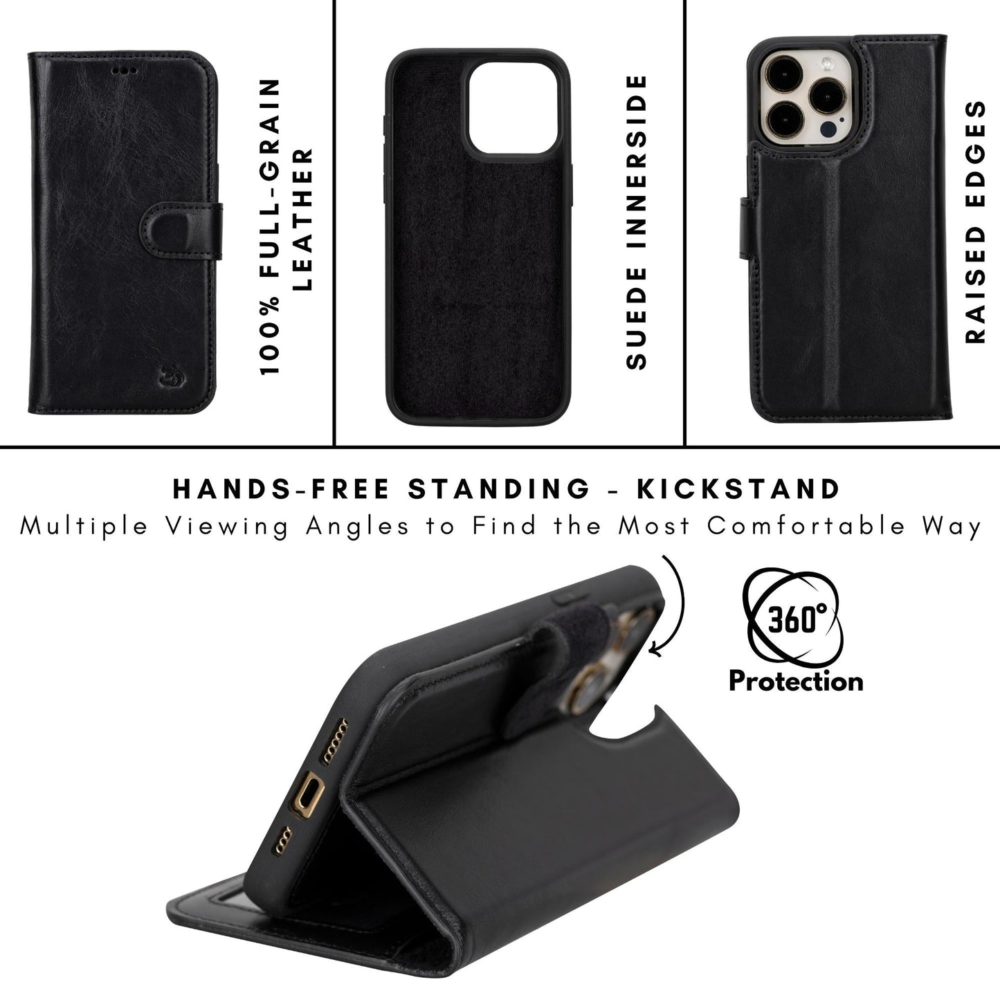Casper iPhone 14 Series Detachable Leather Wallet Case - Concordia Style Boutique