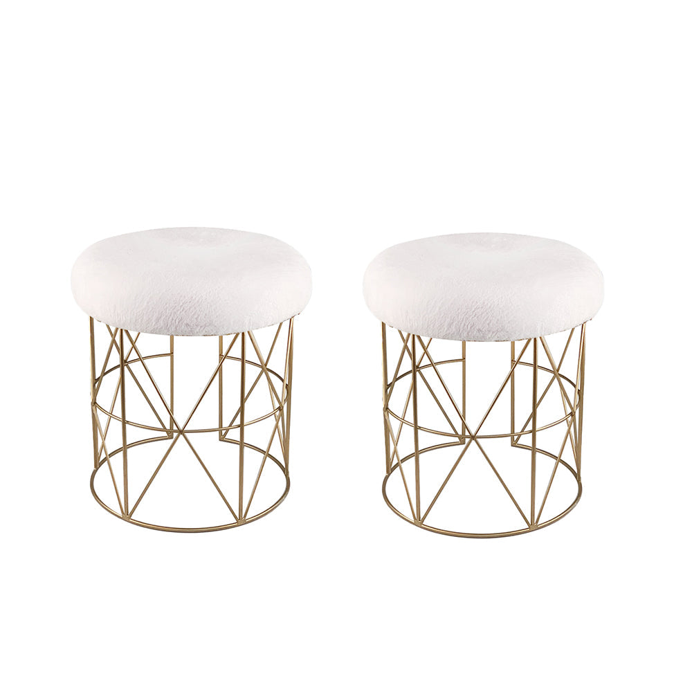 18.5'' Modern Multifunctional Velvet Footrest Ottoman(Set of 2)