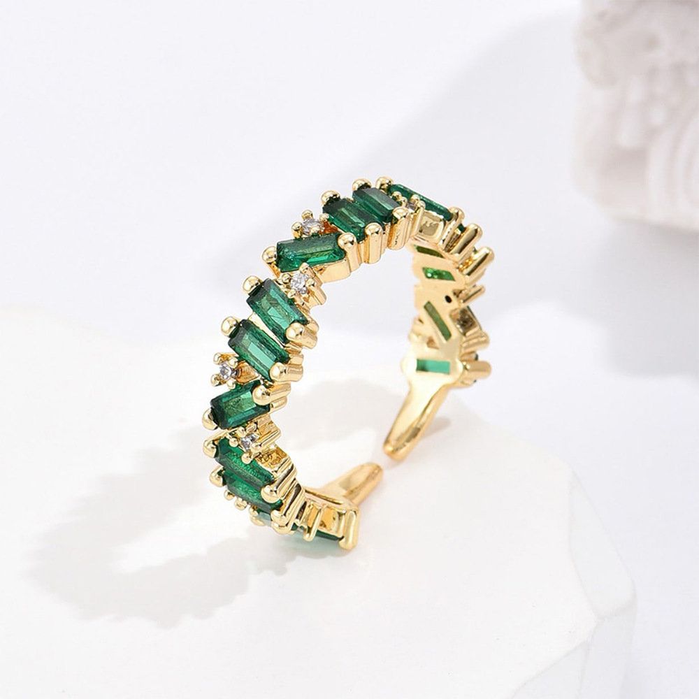 EMERALD BAGUETTE RING (ADJUSTABLE) - Concordia Style Boutique