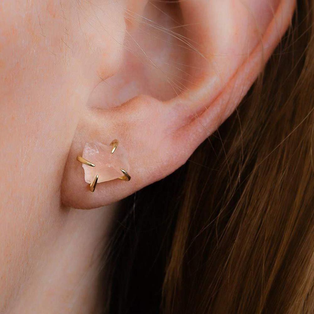 CLAW GEMSTONE EARRINGS (PAIR) - Concordia Style Boutique